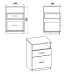 Тумбочка прикроватная Компанит ПКТ 4 Дуб Сонома (khk-204)