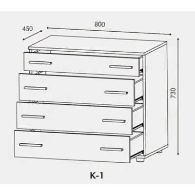 Комод для речей 1 Еверест Дуб сонома