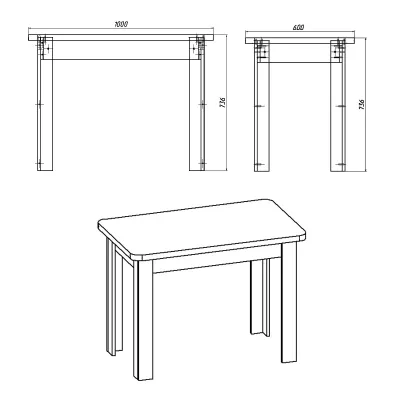 Стіл кухонний Компанит КС 6 Вільха