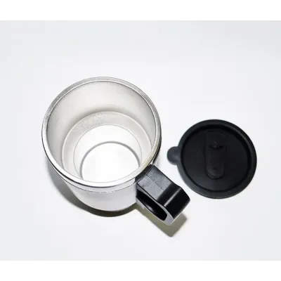 Термокружка с подогревом Electric Mug 12 V Серебристый с черным (73698839)