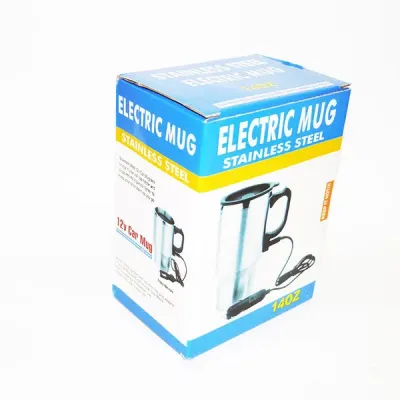 Термокружка с подогревом Electric Mug 12 V Серебристый с черным (73698839)