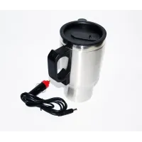 Термокухоль з підігрівом Electric Mug 12 V Сріблястий з чорним (73698839)