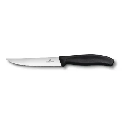 Кухонний ніж Victorinox SwissClassic Gourmet для стейку та піци 120 мм Чорний (6.7933.12)