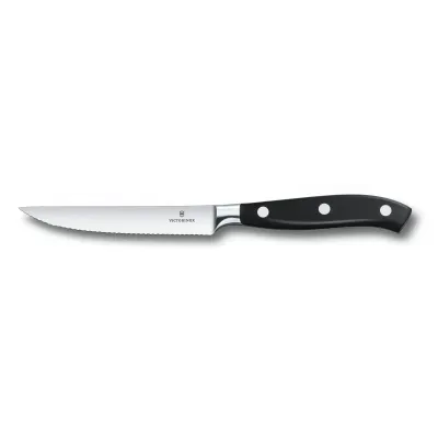 Кухонний кований ніж Victorinox Grand Maitre для томатів та стейків серрейтор 120 мм у подарунковій коробці Чорний (7.7203.12WG) Кухонний кований ніж Victorinox Grand Maitre для томатів та стейків серрейтор 120 мм у подарунковій коробці Чорний (7.7203.12WG)