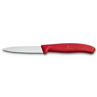 Кухонний ніж Victorinox SwissClassic для нарізки 80 мм Червоний серрейтор (6.7631)