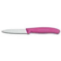 Кухонный нож Victorinox SwissClassic для нарезки 80 мм серрейтор Розовый (6.7636.L115)