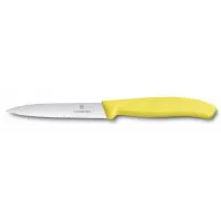 Кухонний ніж Victorinox SwissClassic для нарізки 100 мм серрейтор Жовтий (6.7736.L8) Кухонний ніж Victorinox SwissClassic для нарізки 100 мм серрейтор Жовтий (6.7736.L8)