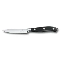 Кухонний кований ніж Victorinox Grand Maitre для нарізки 100 мм у подарунковій коробці Чорний (7.7203.10G)