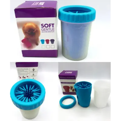 Лапомойка-стакан для собак Soft gentle 7х11 см Голубой (p871782649-1)