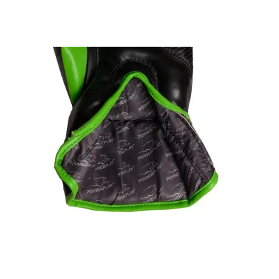 Боксерські рукавиці PowerPlay 3018 12 унцій Чорно-Зелені (PP_3018_12oz_Black/Green)