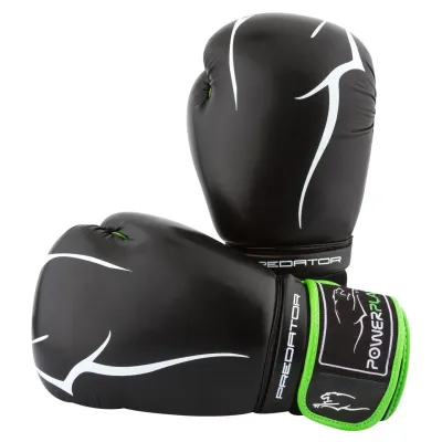 Боксерські рукавиці PowerPlay 3018 12 унцій Чорно-Зелені (PP_3018_12oz_Black/Green)