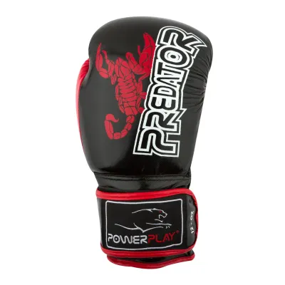 Боксерські рукавиці PowerPlay 3007 карбон 12 унцій Чорні (PP_3007_12oz_Black)