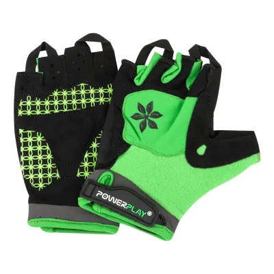 Велорукавички PowerPlay 5284 B XS Зелені (5284B_XS_Green)
