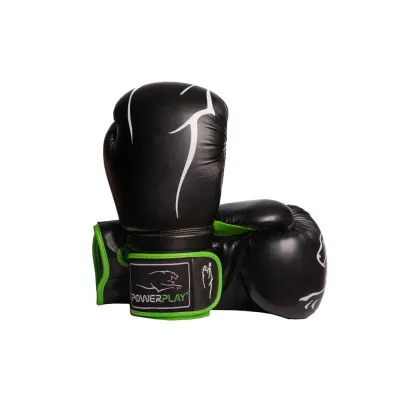 Боксерські рукавиці PowerPlay 3018 10 унцій Чорно-Зелені (PP_3018_10oz_Black/Green) Боксерські рукавиці PowerPlay 3018 10 унцій Чорно-Зелені (PP_3018_10oz_Black/Green)