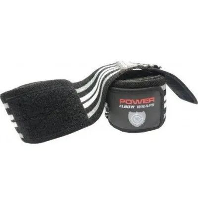 Локтьові бинти Power System Elbow Wraps PS-3600 Grey/Black