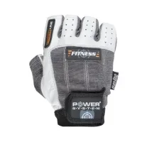 Перчатки для фитнеса и тяжелой атлетики Power System Fitness PS-2300 M Grey/White Перчатки для фитнеса и тяжелой атлетики Power System Fitness PS-2300 M Grey/White