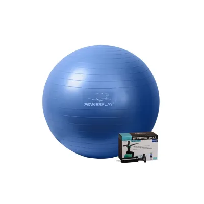 Мяч для фитнеса PowerPlay 4001 65 см Синий + насос (PP_4001_65_Blue)