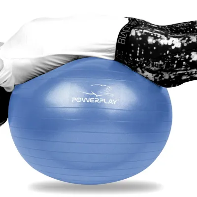 Мяч для фитнеса PowerPlay 4001 65 см Синий + насос (PP_4001_65_Blue)