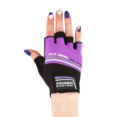 Перчатки для фитнеса и тяжелой атлетики Power System Fit Girl Evo PS-2920 XS Purple Перчатки для фитнеса и тяжелой атлетики Power System Fit Girl Evo PS-2920 XS Purple