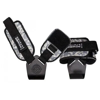 Гаки для тяги на зап'ястя Power System Hooks Camo PS-3370 XL Black/Grey