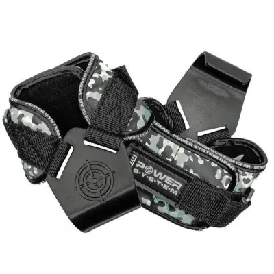 Гаки для тяги на зап'ястя Power System Hooks Camo PS-3370 XL Black/Grey