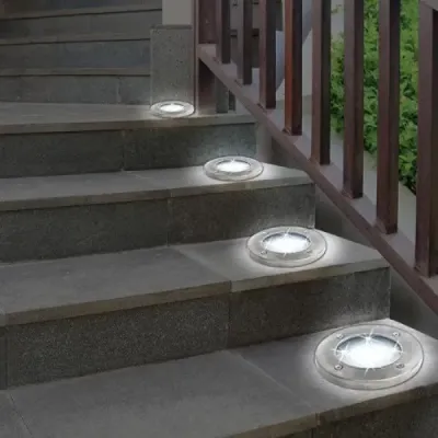 Уличный светильник садовый на солнечной батарее Solar Disk Lights 5050 Серый (210096) Уличный светильник садовый на солнечной батарее Solar Disk Lights 5050 Серый (210096)