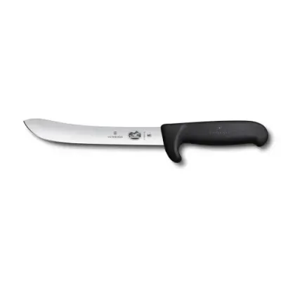 Кухонний ніж Victorinox Fibrox Butcher лезо 18 см Чорний (5.7603.18L) Кухонний ніж Victorinox Fibrox Butcher лезо 18 см Чорний (5.7603.18L)