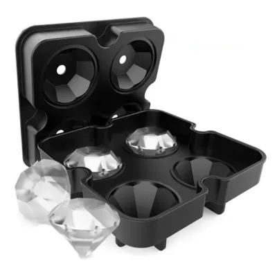Силіконова форма для льоду CUMENSS Діамант ємність 4 шт Black (3473-10048) Силіконова форма для льоду CUMENSS Діамант ємність 4 шт Black (3473-10048)