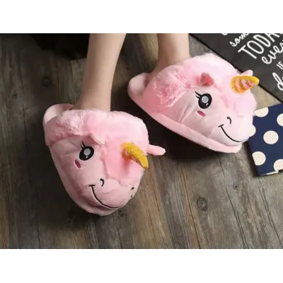 Домашні капці Slippers Єдиноріг 26-27см Рожевий (KUj122290)