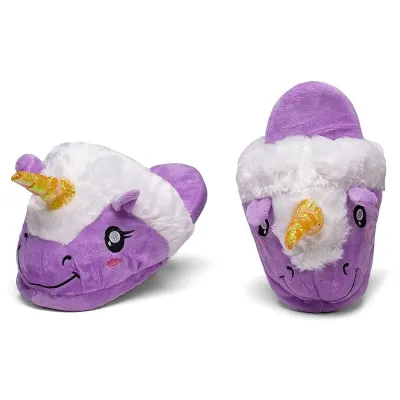 Домашние тапочки Единорог Slippers 26-27см Фиолетовый (KUj123685)