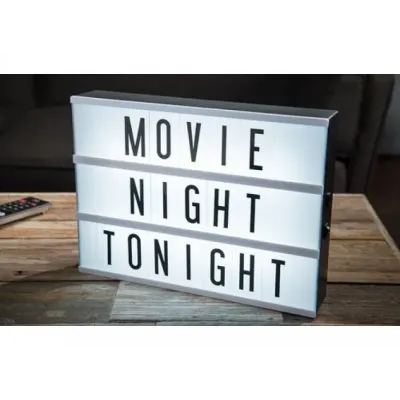 Інтер'єрний лайтбокс з літерами LightBox А4 90 літер Білий (jk123657)