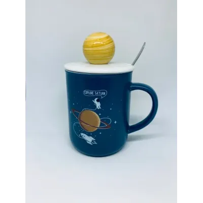 Кружка Explore Saturn з кришкою та ложкою 350 мл Синій (er124118)