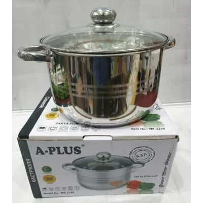 Кастрюля A-plus 2169 6.5 л Стальная (300083)