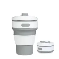 Склянка розкладна силіконова COLLAPSIBLE Coffee Cup 350 ml Сірий (101045GR) Склянка розкладна силіконова COLLAPSIBLE Coffee Cup 350 ml Сірий (101045GR)