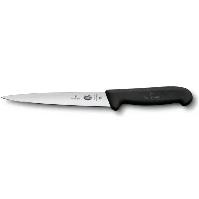 Кухонный нож Victorinox Fibrox Filleting Flex для филе 18 см Черный (5.3703.18) Кухонный нож Victorinox Fibrox Filleting Flex для филе 18 см Черный (5.3703.18)