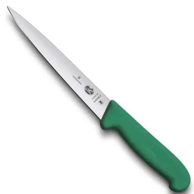 Кухонный нож Victorinox Fibrox Filleting Flex для филе 18 см Зеленый (5.3704.18) Кухонный нож Victorinox Fibrox Filleting Flex для филе 18 см Зеленый (5.3704.18)