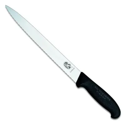 Кухонный нож Victorinox Fibrox Slicing для нарезки 25 см Черный (5.4433.25) Кухонный нож Victorinox Fibrox Slicing для нарезки 25 см Черный (5.4433.25)