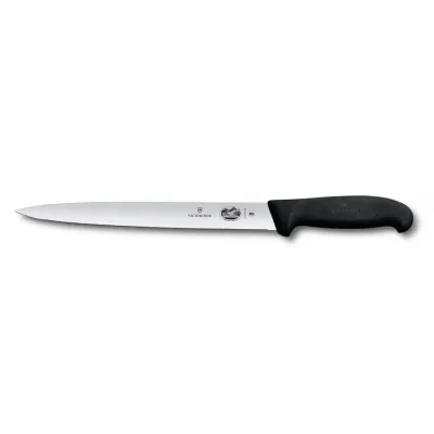 Кухонный нож Victorinox Fibrox Sausage для нарезки 25 см Черный (5.4473.25) Кухонный нож Victorinox Fibrox Sausage для нарезки 25 см Черный (5.4473.25)