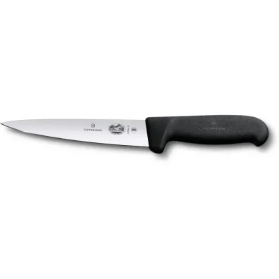 Кухонный нож мясника Victorinox Fibrox Sticking 12 см Черный (5.5603.12) Кухонный нож мясника Victorinox Fibrox Sticking 12 см Черный (5.5603.12)