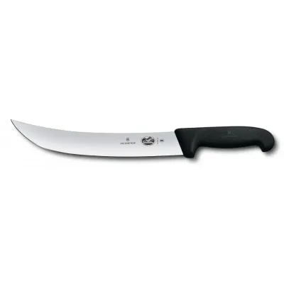 Обробний ніж м'ясника Victorinox Fibrox Cimeter Steak 25 см Чорний (5.7303.25) Обробний ніж м'ясника Victorinox Fibrox Cimeter Steak 25 см Чорний (5.7303.25)