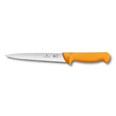 Кухонний ніж філейний Victorinox Swibo Filleting 18 см Жовтий (5.8403.18) Кухонний ніж філейний Victorinox Swibo Filleting 18 см Жовтий (5.8403.18)