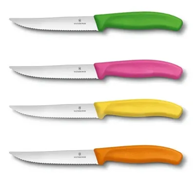 Набор кухонных ножей Victorinox Swiss Classic Cutlery Block Steak Pizza 5 предметов Разноцветные (6.7126.4)