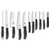 Набор кухонных ножей и подставки Victorinox Swiss Classic Cutlery Block 12 предметов Черные (6.7153.11)