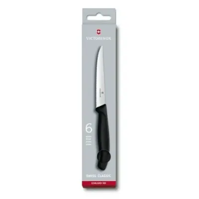 Набор кухонных ножей для стейка Victorinox Swiss Classic Steak Gift Set 6 шт Черные (6.7233.6)