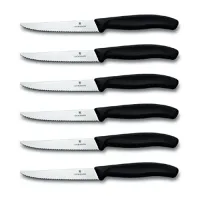 Набір кухонних ножів Victorinox Swiss Classic Steak Gift Set 6 шт Чорні (6.7233.6) Набір кухонних ножів Victorinox Swiss Classic Steak Gift Set 6 шт Чорні (6.7233.6)