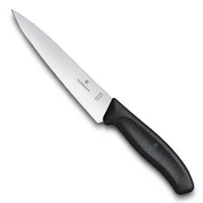 Кухонний ніж обробний Victorinox Swiss Classic Carving 15 см Чорний (6.8003.15G) Кухонний ніж обробний Victorinox Swiss Classic Carving 15 см Чорний (6.8003.15G)
