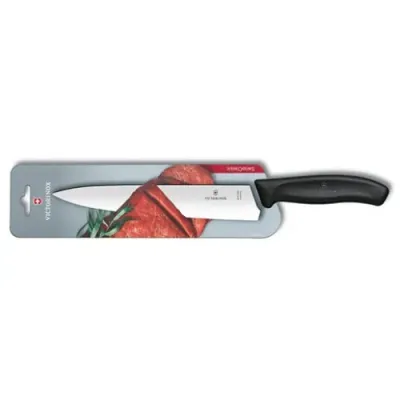 Кухонний ніж обробний Victorinox Swiss Classic Carving 22 см Чорний (6.8003.22B)