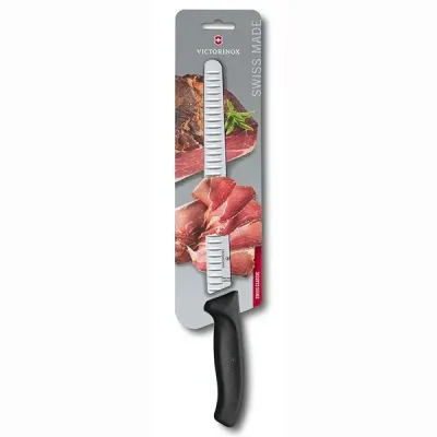 Кухонный нож для нарезки Victorinox Swiss Classic Slicing 25 см Черный (6.8223.25B)
