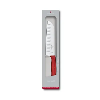 Кухонний ніж Victorinox Santoku 17 см Червоний (6.8521.17G)