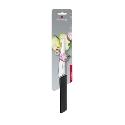 Кухонный универсальный нож Victorinox Swiss Modern Kitchen 15 см Черный (6.9013.15B)